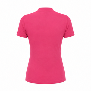 Camiseta Personalizada Rosa Claro para Mujer, Cuello Redondo, Manga Corta, Corte Ajustado, Algodón Elástico Suave - Product Image 3