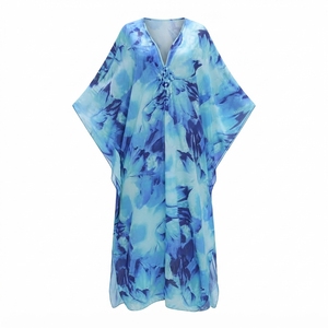 Robe de plage légère pour femmes, élégante, coupe ample, tenue de vacances d'été, robe longue, protection UV - Product Image 2