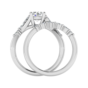 Anillo de Diamantes Cultivados en Laboratorio, Corte Redondo y Marquesa, Certificado por IGI, en Oro de 10K, 14K, 18K, Plata 925, 935, Joyería Fina - Product Image 4
