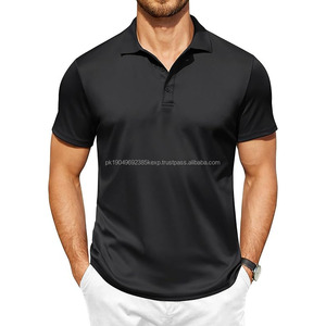 Camiseta Polo de Manga Larga Informal para Hombre, Camiseta de Manga Corta 100% Algodón, 220 g/m², Color Sólido, Camiseta Polo Lisa para Hombre - Product Image 2