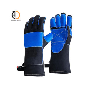 Safety <b>Welding</b> Gloves Heat Resistant Leather Protective Gloves - Product Image 4