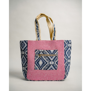 Bolso de Hombro de Algodón Hecho a Mano, Bolso Tejido Étnico con Doble Cremallera, Suministro al por Mayor, Personalización OEM ODM - Product Image 1