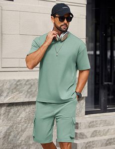OEM Good Quality Custom Men Cotton Short <b>Set</b>/ <b>Twin</b> <b>Set</b> for Gym Wholesale Men Cotton T Shirts With Matching Shorts Breathable - Product Image 4