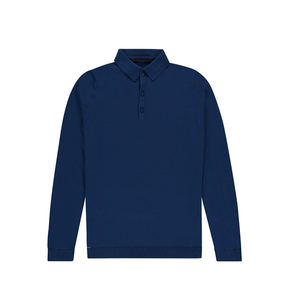 Polo classique pour homme en laine mérinos bleue avec logo personnalisé Solarwool, nouveau modèle 2026 - Product Image 2