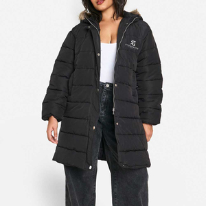 <b>Ladies</b> <b>Corduroy</b> Quilted Winter Thick Padding Hooded Fashion Outdoor Windproof Solid Color Lightweight New High Quality Logo - Product Image 6