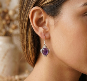 Natural Purple Amethyst Gemstone <b>Dangle</b> <b>Earrings</b> 925 Sterling Silver Rose <b>Gold</b> Yellow <b>Gold</b> Plated Handmade Jewelry - Product Image 3