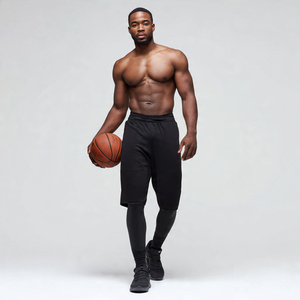 Double <b>Layer</b> Quick-Dry Basketball Tights Pants <b>Men</b> Compression Leggings Elastic Waist Basketball Double <b>Layer</b> Legging <b>Men's</b> - Product Image 2