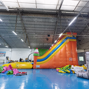 Scivolo Gonfiabile Acquatico a Doppia Corsia a Tema Gelato con Piscina <span class=keywords><strong>per</strong></span> Bambini - Product Image 3