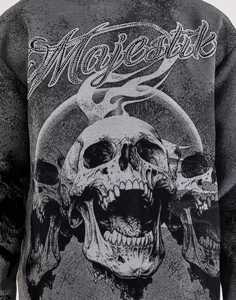 Sudadera con Capucha Corta, Personalizada, con Corte y Costura a Medida, Lavada al Ácido, de 500 g/m², Estilo Desgastado - Product Image 3