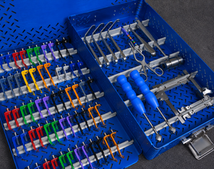 Medical Orthopedic Spine Fusion Pedicle <b>Screw</b> System Instrument <b>Set</b> with Sterilization Cassette Basis Of Surgical Instruments - Product Image 1