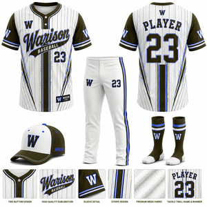 Wholesale Baseball Teamwear Uniform Set Plus Size Breathable 100% Polyester Sportswear Softball Uniform Kit - Product Image 3