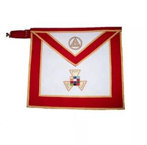 MASONIC Royal Arch Tablier en cuir brodé à la main PHP Maçonnique Regalia avec badge à coudre et fonction magnétique - Product Image 6
