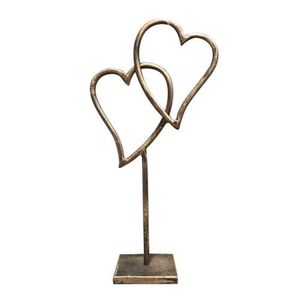Sculpture décorative en métal en forme de cœur, directement de l'usine, centre de table personnalisé, statue d'art moderne argentée, décoration intérieure, mobilier - Product Image 2