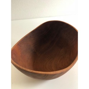 Handcrafted Teak Wood Bowl Organic Shape Dark Brown Wholesale Serving Decor - Product Image 1