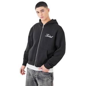Sudadera con Capucha Gruesa de 400 Gsm, Felpa Francesa, Logotipo Personalizado, Ropa Urbana, Corte Regular, para Hombre, Invierno, 100% Algodón, Transpirable - Product Image 1