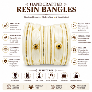 Brazaletes de Resina Hechos a Mano, Estilo Vintage, Color Marfil, Diseño de Mariposa para Mujer, Joyería de Moda, Accesorios Elegantes, Ropa Étnica - Product Image 6