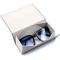 Boîte à lunettes de soleil en papier rigide haut de gamme avec logo personnalisé, ensemble d'emballage pour montres, finition mate, doublure en éponge, matériaux recyclés