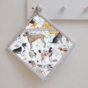 Animal Printed Design Cotton Pot Holders <b>Set</b>-Oven Safe Heat Resistant Eco-Friendly Dishwasher Safe. - Product Image 1