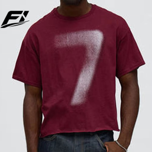 Camisetas Personalizadas de Cuello Redondo y Corte Regular para Hombre, 100% Algodón Tejido, con Estampado de Números, Transpirables, Estilo Urbano, Proveedor Mayorista - Product Image 4