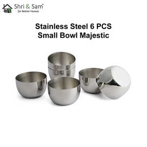6 PCS Majestic <b>Small</b> Stainless Steel <b>Bowls</b> - Product Image 4