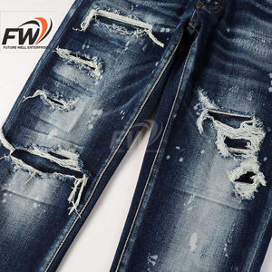 Nouvelle Arrivée Pantalon en jean stretch coupe slim couleur unie décontracté élégant taille mi-haute grande taille imperméable coupe-vent éco-responsable adoucissant - Product Image 3