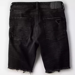 Proveedor de Shorts de Mezclilla, Fábrica de Shorts de Mezclilla, Shorts de Mezclilla al por Mayor, Shorts de Mezclilla en Lote, Shorts de Mezclilla Negros Lavados, Corte Regular, Desgastados, Jorts - Product Image 5