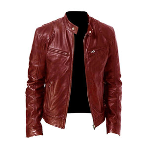 Veste en cuir véritable pour homme, manches longues, logo personnalisé, dernier design, prix avantageux, disponible pour un usage décontracté. - Product Image 3