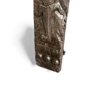 Panneau mural en bois sculpté à la main, style tribal Naga indien, décoration architecturale antique rustique pour hôtel, assortiment varié, 1 conteneur - Product Image 2