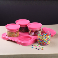 Exclusieve plastic dienblad voor gedroogd fruit, 4 compartimenten, vaatwasserbestendig, snack-opbergdoos, stijlvol, feestelijk, keuken