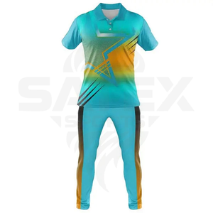 Maillot de cricket sublimé à manches courtes de qualité supérieure, séchage rapide, uniforme sportif d'équipe pour hommes, vente en gros - Product Image 2