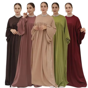 Abaya style Dubaï pour femmes, robe musulmane modeste à manches longues, robe maxi, fournisseur en gros OEM ODM sur mesure - Product Image 3