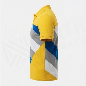 เสื้อโปโลผู้ชายสั่งตัดพิเศษ แห้งเร็ว ผลิตจากโพลีเอสเตอร์ผสมคอตตอน สวมใส่สบายสำหรับฤดูร้อน ดีไซน์ตัดสี เสื้อผ้ากีฬา ทรงพอดีตัว - Product Image 3