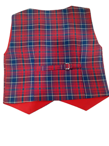 Gilet à carreaux écossais pour hommes, sans manches, coupe ajustée, gilet de cérémonie pour mariages, garçons d'honneur et superposition décontractée - Product Image 6