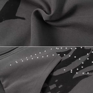 Últimas sudaderas con capucha de streetwear para hombre, de corte holgado, de tejido grueso, con estampado en relieve, de corte cuadrado, lisas, sin cordón - Product Image 3