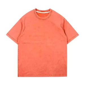 เสื้อยืดคอโอ แขนสั้น ผ้าฝ้ายซัก ทรงหลวม ไซส์ใหญ่ สำหรับผู้ชาย สีพื้น ดีไซน์เรียบง่าย สไตล์ลำลอง - Product Image 4