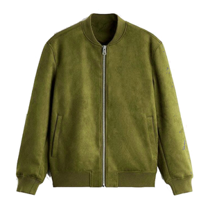 Veste en cuir d'hiver épais de haute qualité pour hommes en gros avec col montant technique brodé tissage au crochet Service OEM - Product Image 3