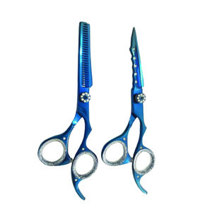 Ciseaux de coiffure professionnels en acier inoxydable de 6 pouces avec revêtement en titane arc-en-ciel et gravure laser, vis et crochet inclus - Product Image 3