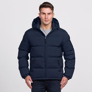 Chaquetas de Invierno Personalizadas para Hombre OMMIZ de Alta Calidad, Chaquetas con Cierre y Relleno de Burbujas 100% Poliéster, Venta al Por Mayor de Fábrica - Product Image 4