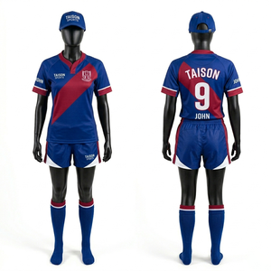 Premium 180 GSM <b>Polyester</b> Spandex Women Rugby Uniform Red Blue Striped Breathable Fabric Panel Design Custom Print Logo - Product Image 4