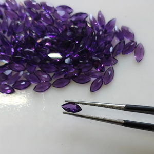 Ametyste naturelle africaine 7x3.5MM taille marquise, qualité supérieure, violet foncé, pierre précieuse en vrac pour la fabrication de bijoux - Product Image 1