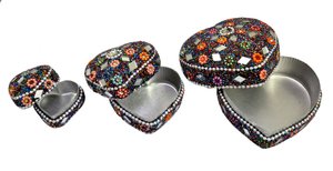 <b>Heart</b>-<b>Shaped</b> Lac Metal Carved High Quality Lightweight Pill <b>Boxes</b> Cute Handmade Portable Thanksgiving Favor Gift Organizers - Product Image 2