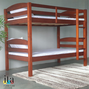 Lit superposé vintage rose personnalisable, meubles de chambre à coucher en bois sur mesure pour enfants - Product Image 2