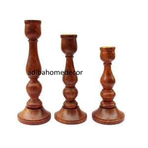 Decorative Wood Finished Wax Candle <b>Holder</b> for Home Decor Handcrafted <b>Tealight</b> Candle Stand for Living Room Office Tabletop - Product Image 2