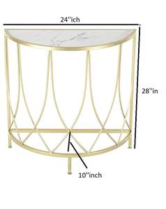 Table décorative dorée pour couloir, côté canapé ou salon, élégant accent de décoration intérieure - Product Image 4