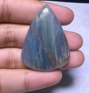 Cabujón de Calcita Azul Natural con Bandas, Gema Suelta al por Mayor, Calcita Azul Natural Hecha a Mano, Gema Suelta - Product Image 4