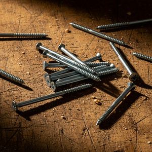 Tornillo para Madera de Acero al Carbono Marca PDC, Rosca Gruesa, Punta Afilada, Óxido Negro, Métrico/Pulgada, Clase 4, Alta Resistencia - Product Image 1