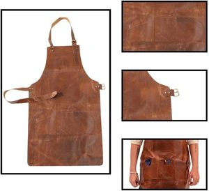 Tablier de soudeur en cuir robuste de haute qualité pour la protection incendie, tablier de travail en cuir durable pour chef avec logo personnalisé - Product Image 4
