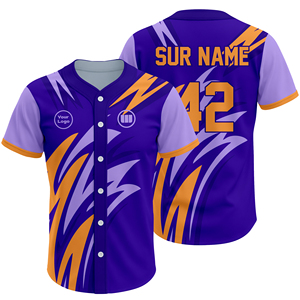 เสื้อเบสบอลแบบสั่งทำพิเศษ ไซส์พลัส คุณภาพสูง ระบายอากาศได้ดี แห้งเร็ว เหมาะสำหรับฤดูร้อนและฤดูใบไม้ผลิ ชุดทีม OEM ODM ผู้ผลิต ผู้จัดจำหน่ายขายส่ง - Product Image 1