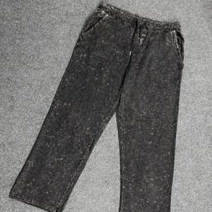 Men Acid Wash Lightweight 100% Cotton <b>Vintage</b> Sun Faded <b>French</b> Terry Breathable Quick Dry Drawstring Mid Waist Casual Streetwear - Product Image 1