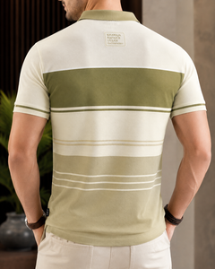 Chemise habillée formelle pour homme en coton 100% respirant, anti-plis, écologique, avec logo personnalisé imprimé et boutons en corne - Product Image 2